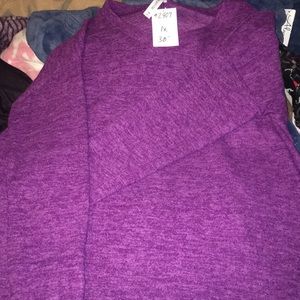Long purple soft sweater
